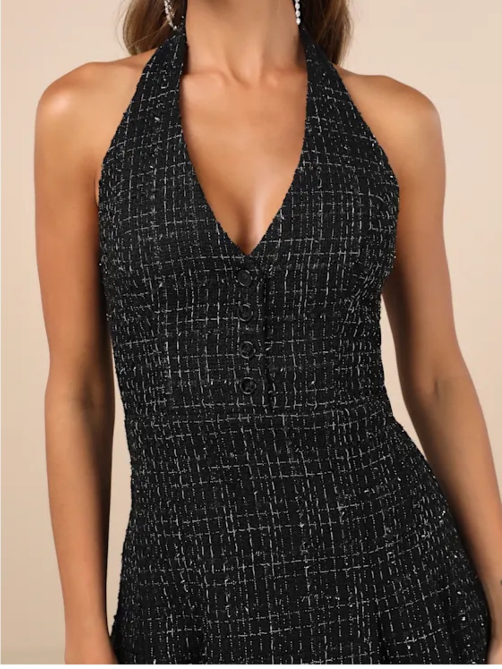 NWT Lulus black mini dress - Picture 3 of 13